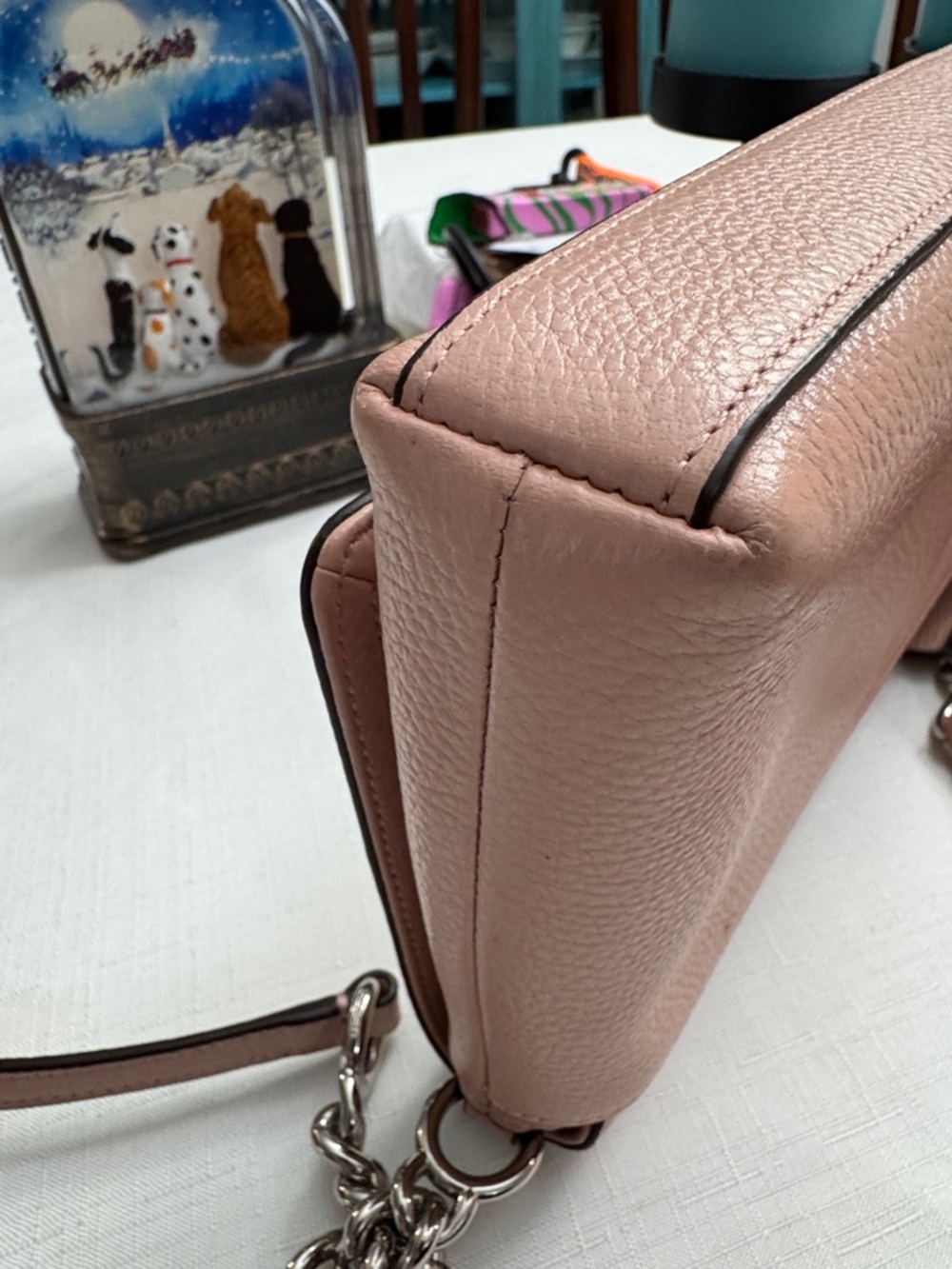 Coach Crosstown Vintage Leather Turnlock Crossbody - Blush Pink - Picture 8 of 16